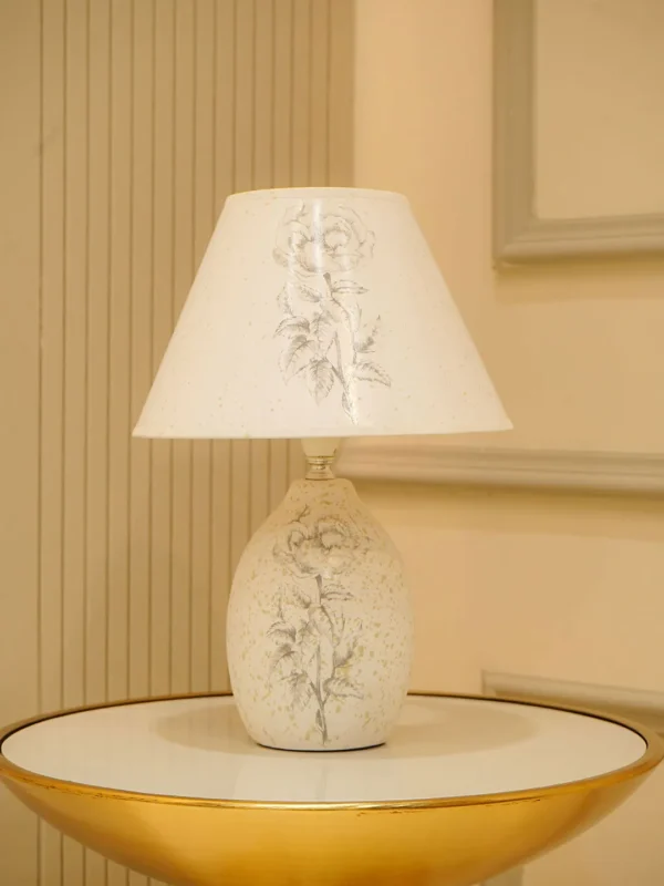 TABLE LAMP FLORAL CERAMIC (5767)