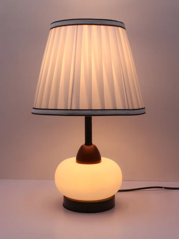 TABLE LAMP WITH COTTON SHADE (KW7532-WHITE)