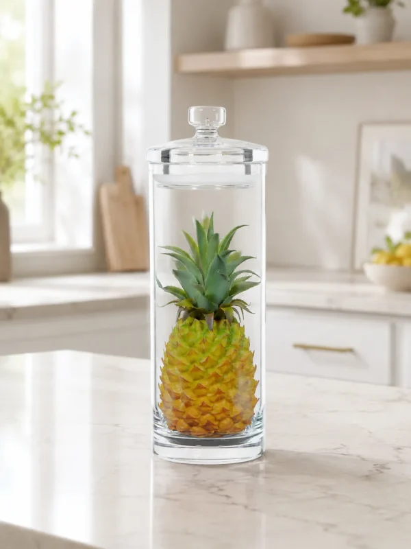TALL CLEAR POLYCARBONATE STORAGE JAR WITH LID (VR120-300)
