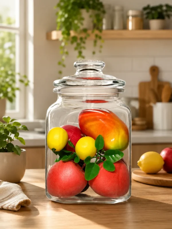CLEAR POLYCARBONATE STORAGE JAR WITH LID (XA020-7)