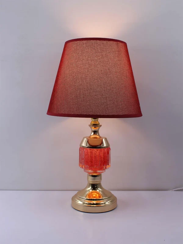 TABLE LAMP  RED & GOLD CRYSTAL (KW86022-1)