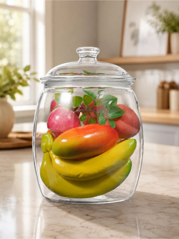 CLEAR POLYCARBONATE STORAGE JAR WITH LID (FB250-5A)