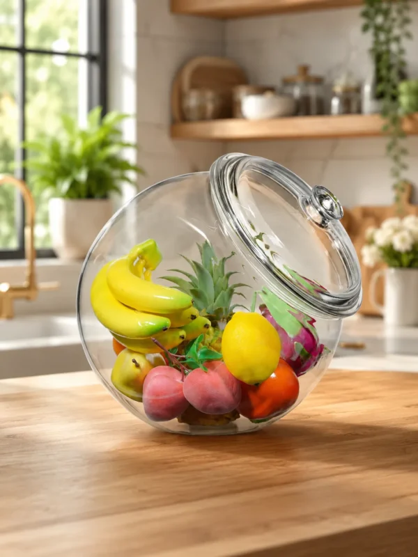 ROUND FRUIT DISPLAY JAR WITH LID (FB350-6A)