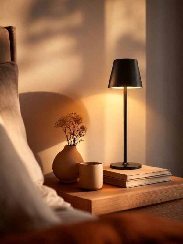 BLACK SQUARE TOUCH LAMP SQUARE TABLE LAMP (F89020)